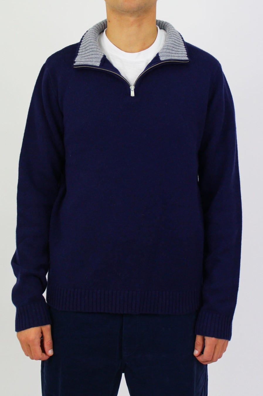 Men Aspiga Knitwear | Men'S Quarter Zip Jumper