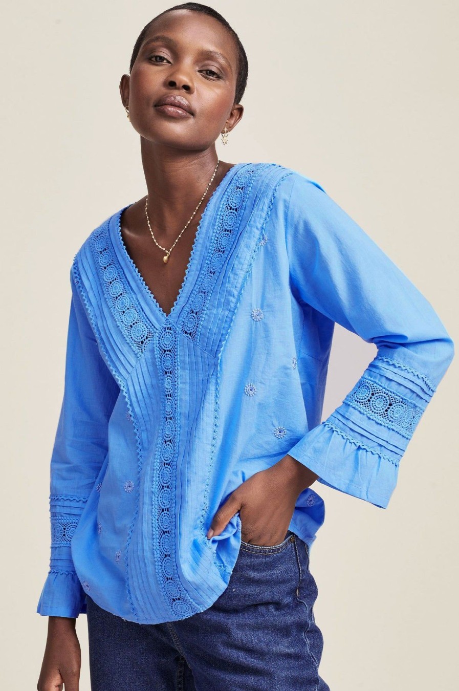 Womenm Aspiga Tops | Valentina Embroidered Blouse