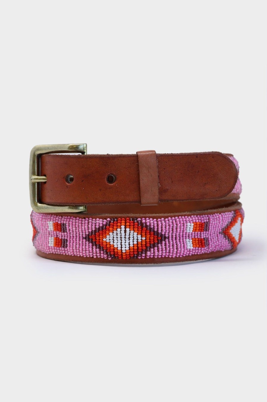 Accessories Aspiga | Diamond And Squares Leather Belt