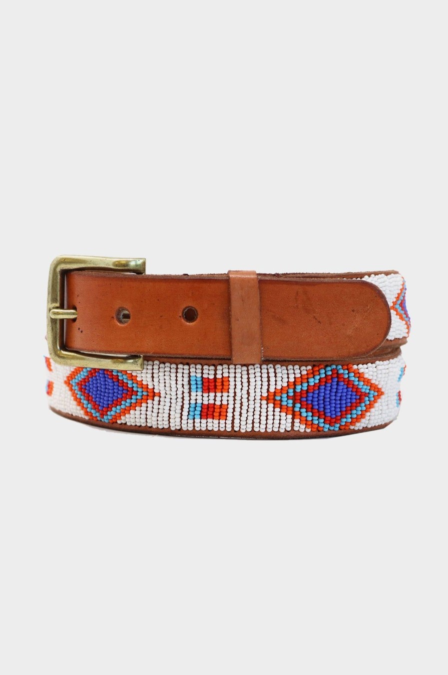 Accessories Aspiga | Diamond And Squares Leather Belt