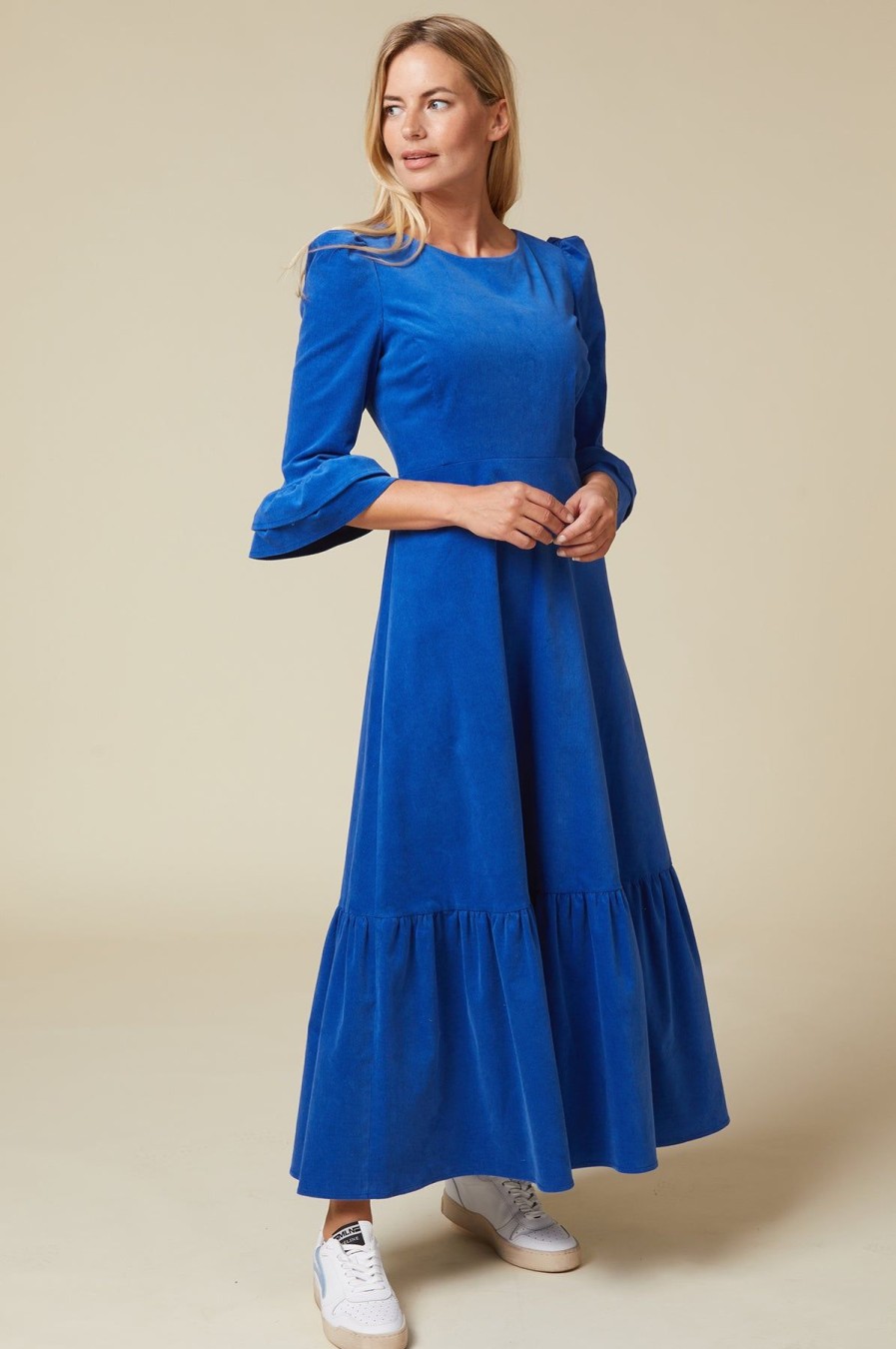 Womenm Aspiga Dresses | Victoria 3/4 Sleeve Corduroy Dress