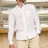 Men Aspiga Shirts | Men'S Nehru Collar Linen Shirt