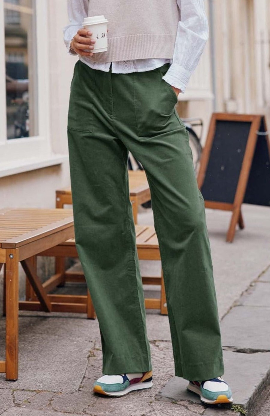 Womenm Aspiga Trousers | Utility Stretch Corduroy Trousers