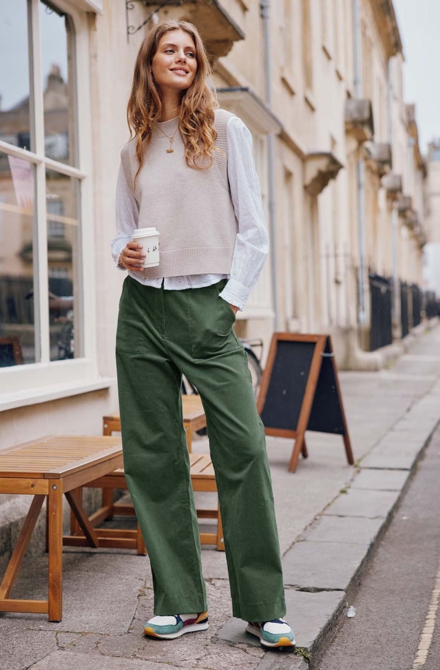 Womenm Aspiga Trousers | Utility Stretch Corduroy Trousers