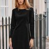 Womenm Aspiga Dresses | Vivienne Cotton Stretch Velvet Short Dress