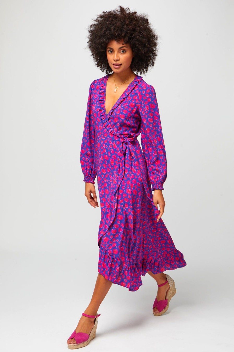 Womenm Aspiga Dresses | Demi Long Sleeve Wrap Dress