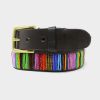 Accessories Aspiga | Vertical Full Beaded Leather Belt