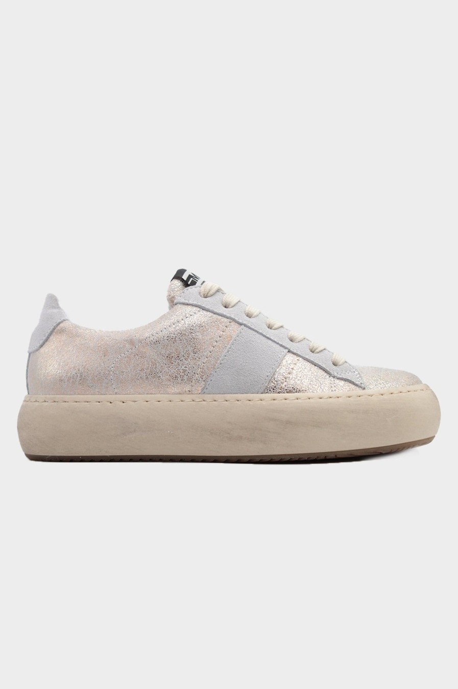 Womenm Aspiga Trainers | Metallic Leather Low-Top Trainers