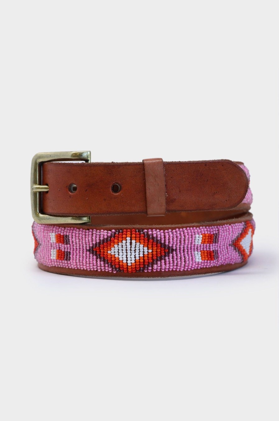 Accessories Aspiga | Diamond And Squares Leather Belt