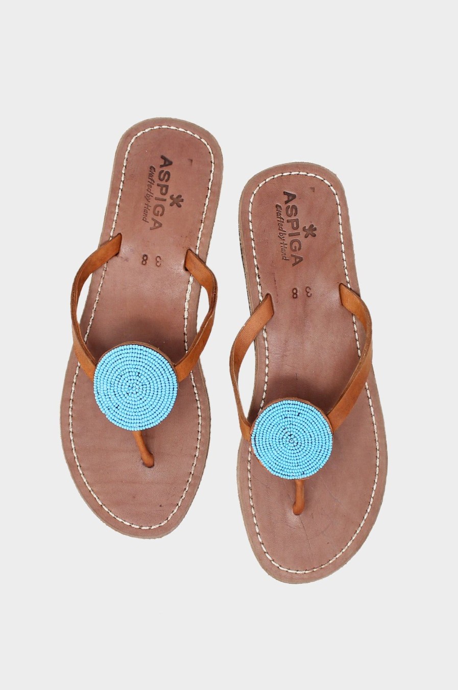 Womenm Aspiga Kenyan Sandals | Disc Leather Sandals