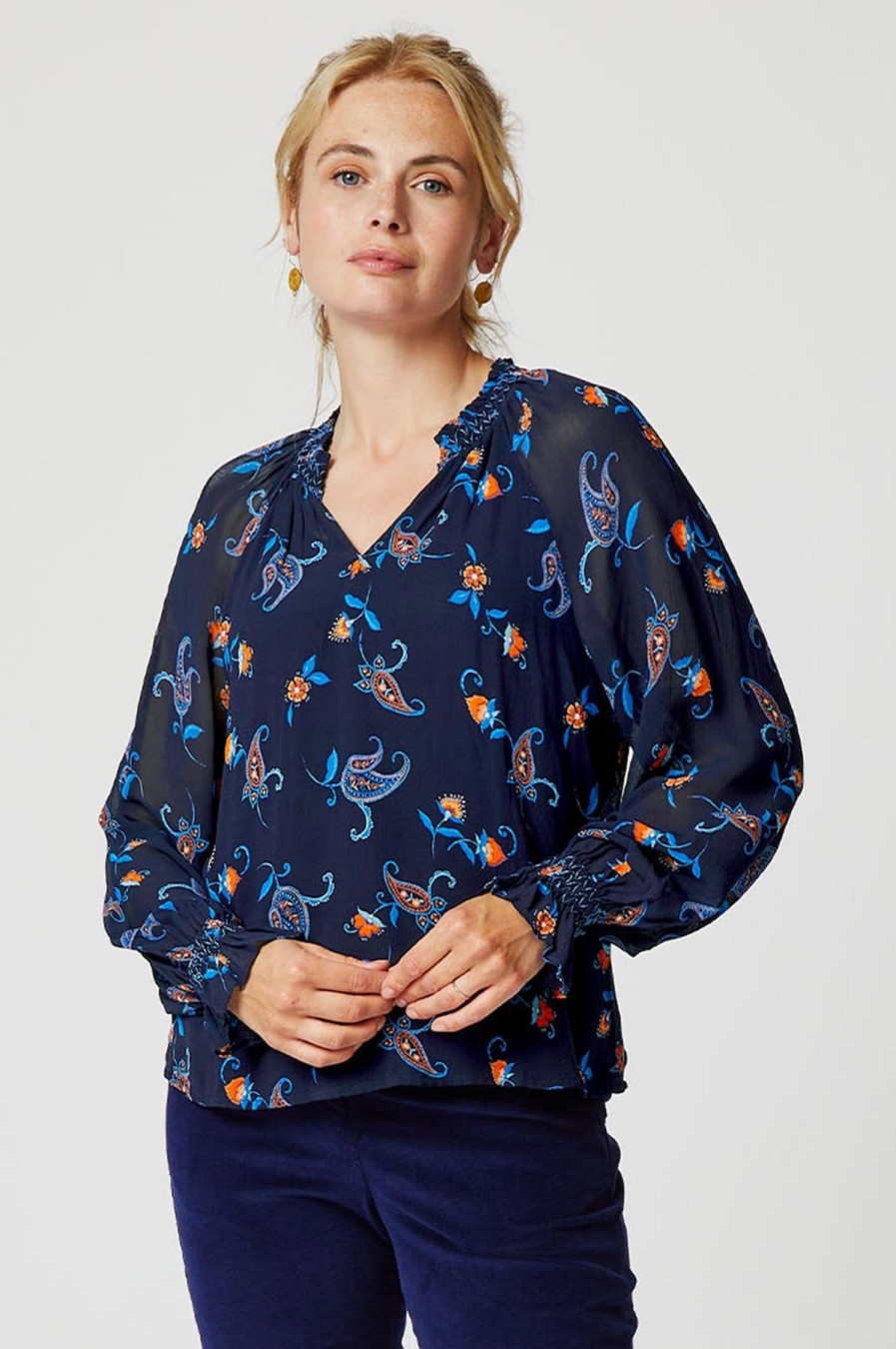 Womenm Aspiga Tops | Octavia Printed Raglan Blouse