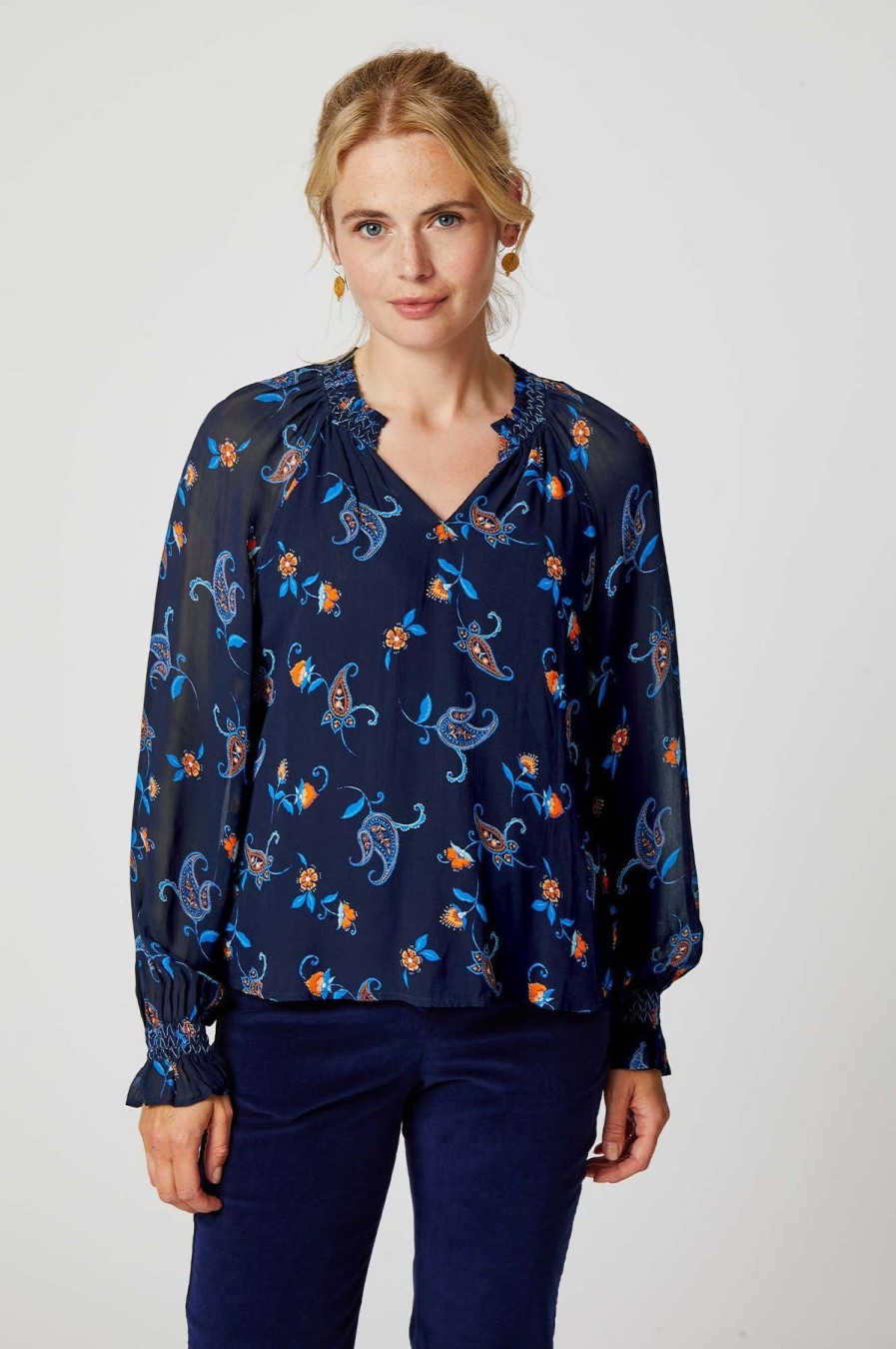 Womenm Aspiga Tops | Octavia Printed Raglan Blouse