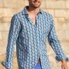 Men Aspiga Shirts | Men'S Printed Cotton Shirt