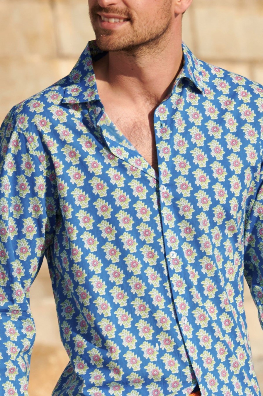 Men Aspiga Shirts | Men'S Printed Cotton Shirt