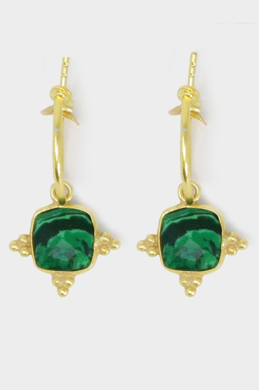 Jewellery Aspiga | Green Stone Earrings