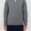 Men Aspiga Knitwear | Men'S Quarter Zip Jumper