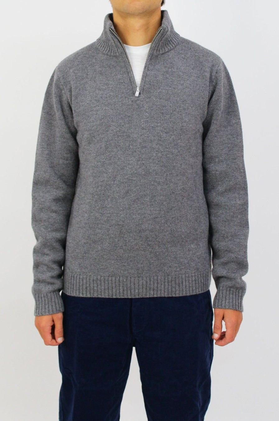 Men Aspiga Knitwear | Men'S Quarter Zip Jumper