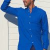 Men Aspiga Shirts | Men'S Nehru Collar Linen Shirt