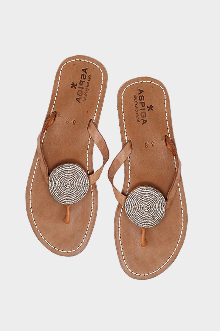 Womenm Aspiga Kenyan Sandals | Disc Leather Sandals