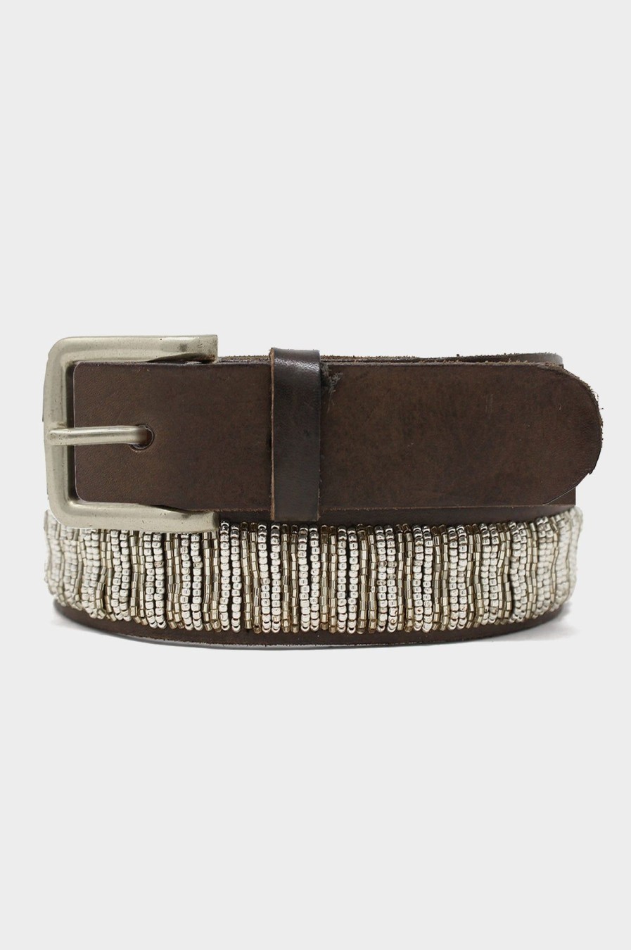 Men Aspiga Belts | Full Beaded Leather Belt