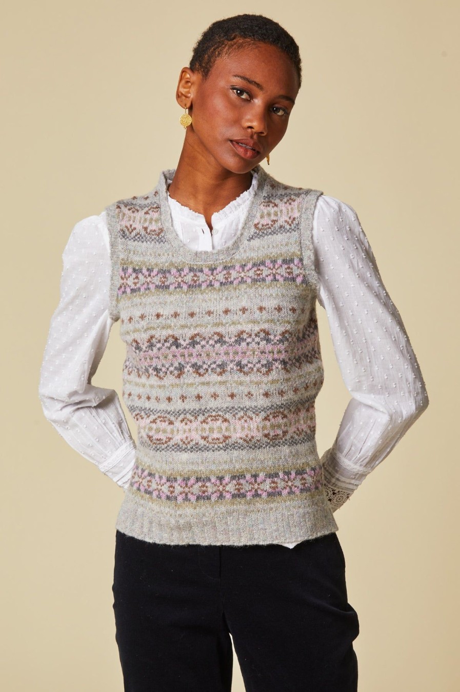 Womenm Aspiga Knitwear | Women'S Fair Isle Vest