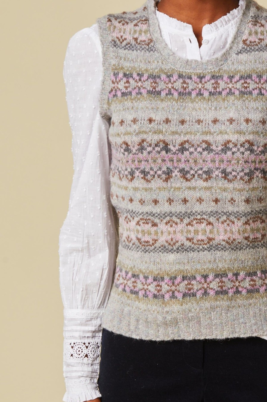 Womenm Aspiga Knitwear | Women'S Fair Isle Vest