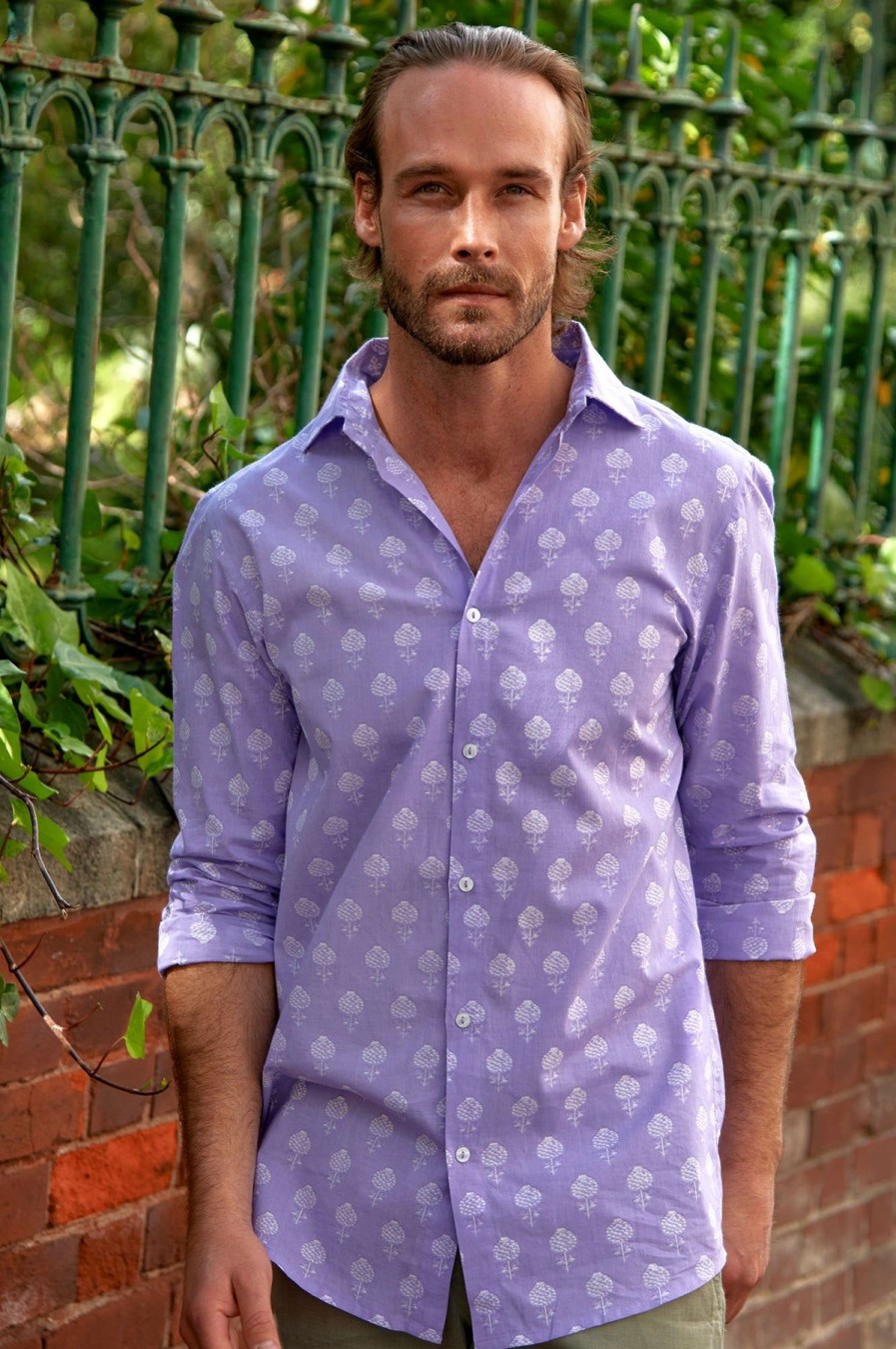 Men Aspiga Shirts | Men'S Printed Cotton Shirt