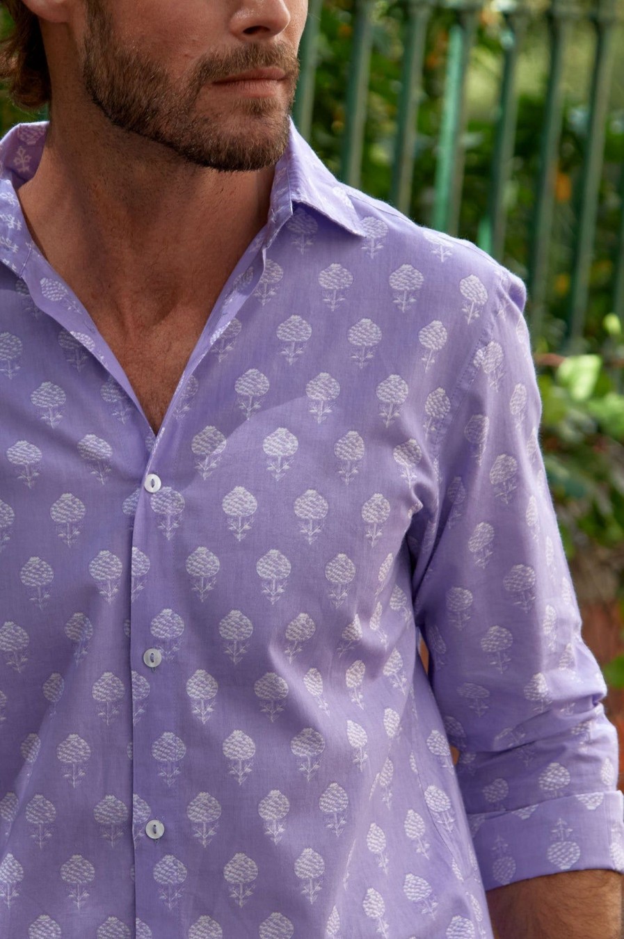 Men Aspiga Shirts | Men'S Printed Cotton Shirt