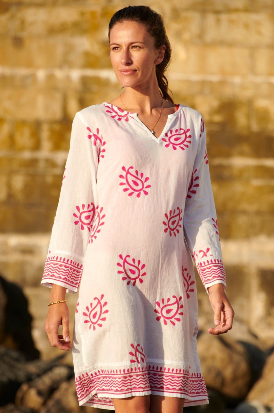 Womenm Aspiga Kaftans & Sarongs | Guadalupe Short Tunic