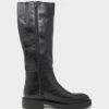 Womenm Aspiga Boots | Leather Knee High Flat Boots