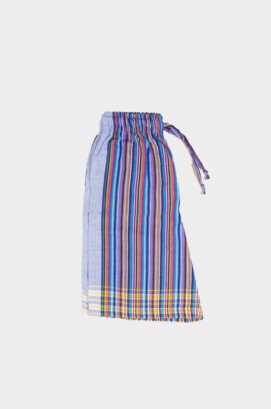 Womenm Aspiga Loungewear | Unisex Striped Kikoy Long Shorts