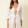 Womenm Aspiga Kaftans & Sarongs | Tina Open Front Lace Short Kaftan